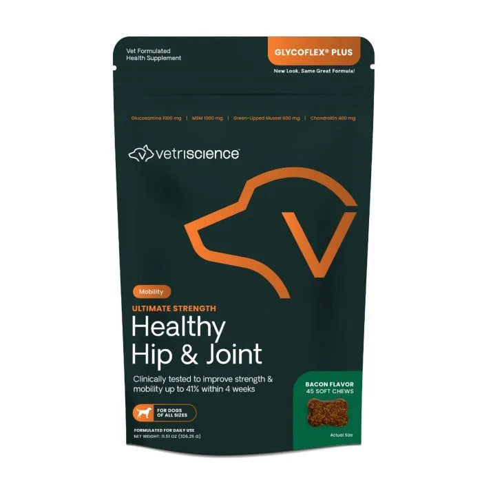 VETRISCIENCE DOG ULTRA HIP & JOINT CHEW BACON 45 COUNT