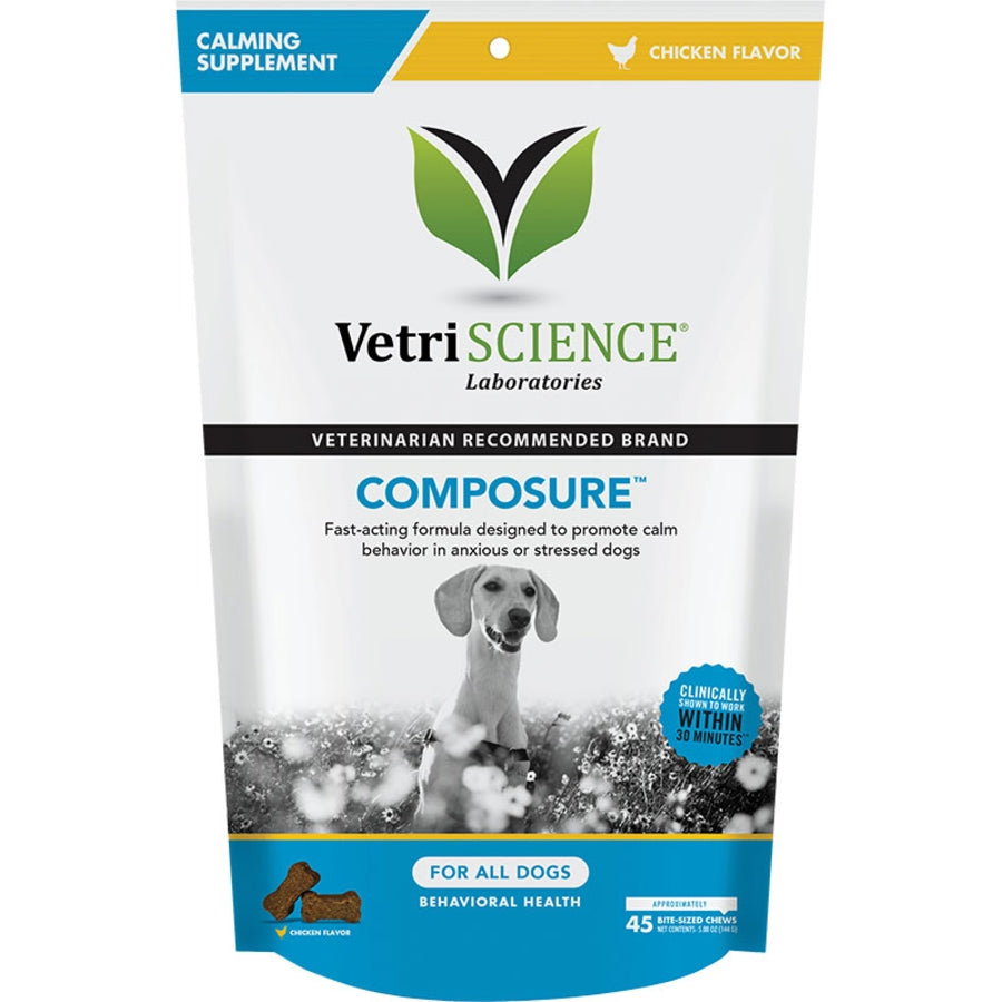 VETRISCIENCE DOG CALM CHEW CHICKEN 45 COUNT