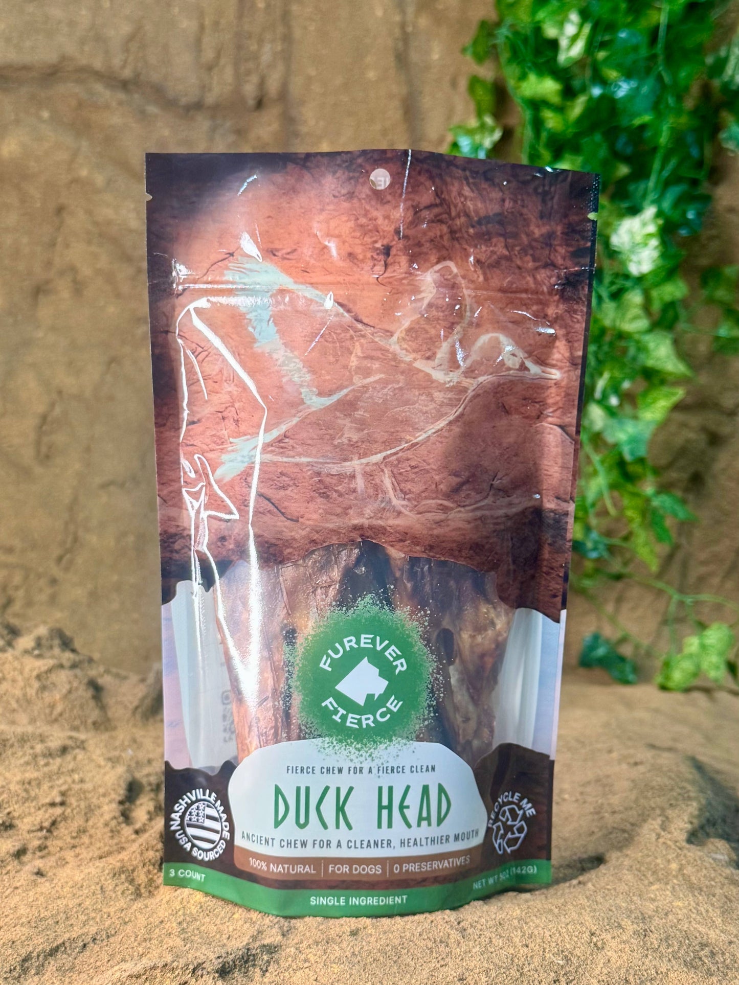 Duck Head Bag of 3 Dog Chew - Natural Single Ingredient