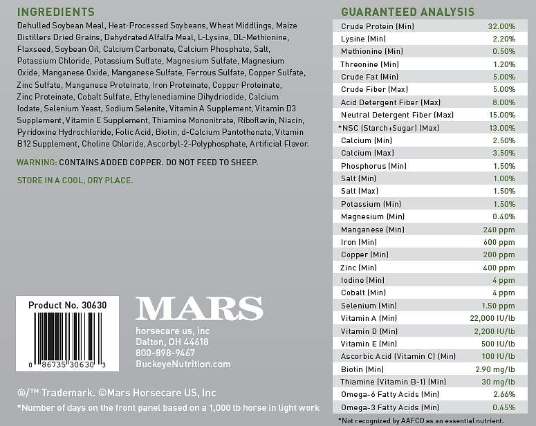 Buckeye 32% Gro'n Win Pellets 50lb