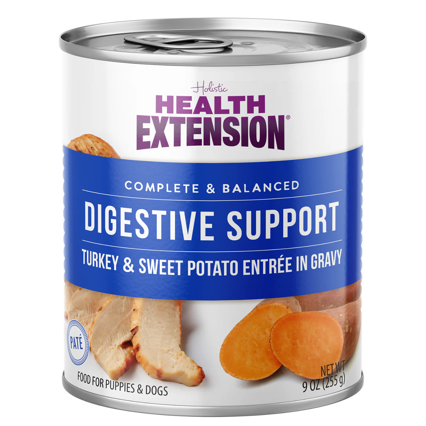 HEALTH EXTENSION DIGESTIVE SUPPORT, TURKEY & SWEET POTATO ENTRÉE IN GRAVY 9OZ