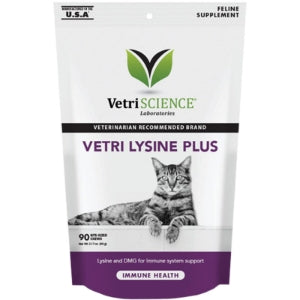 VETRISCIENCE CAT LYSINE & IMMUNE SUPPORT CHEWS 90CT
