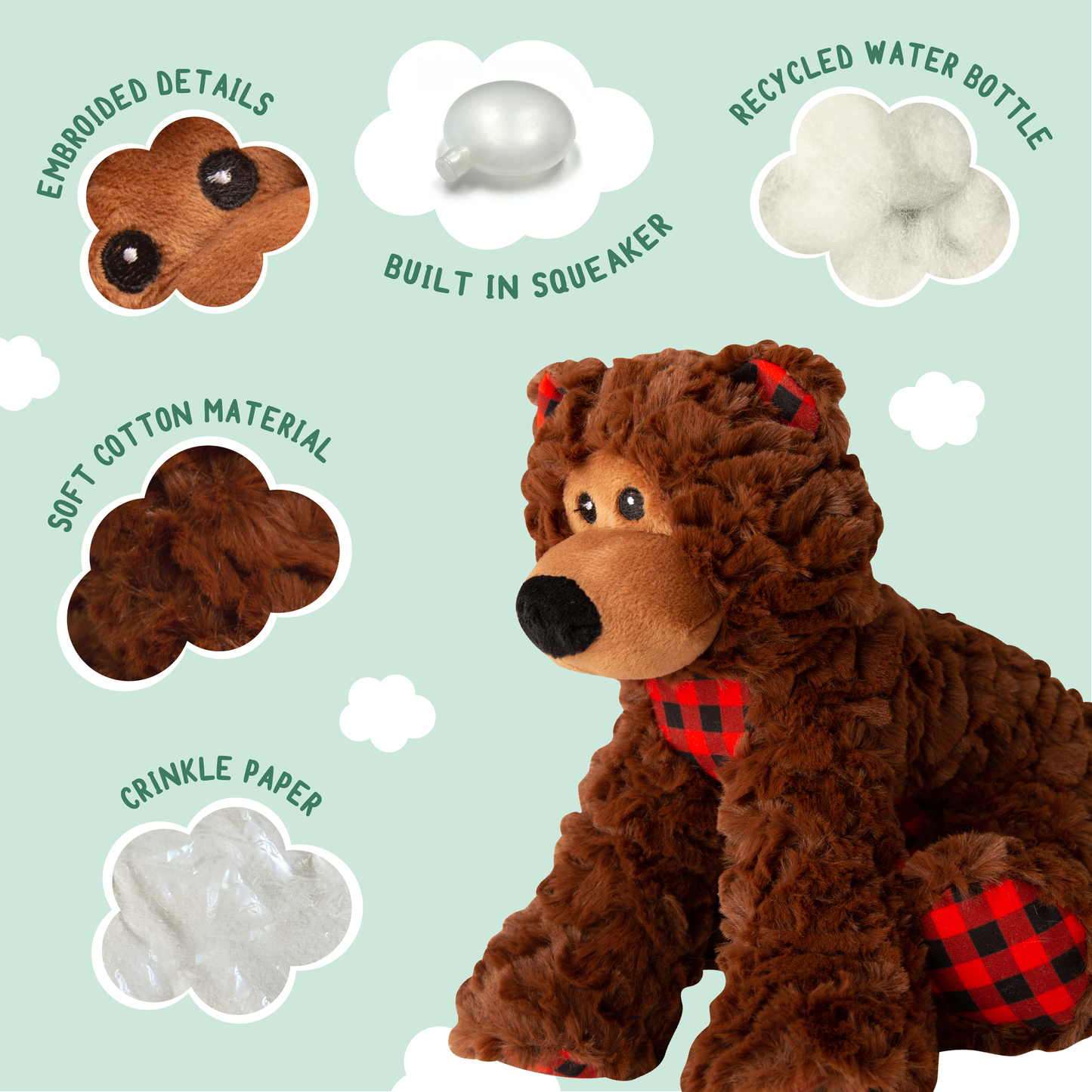 Benny the Bear Dog Toy