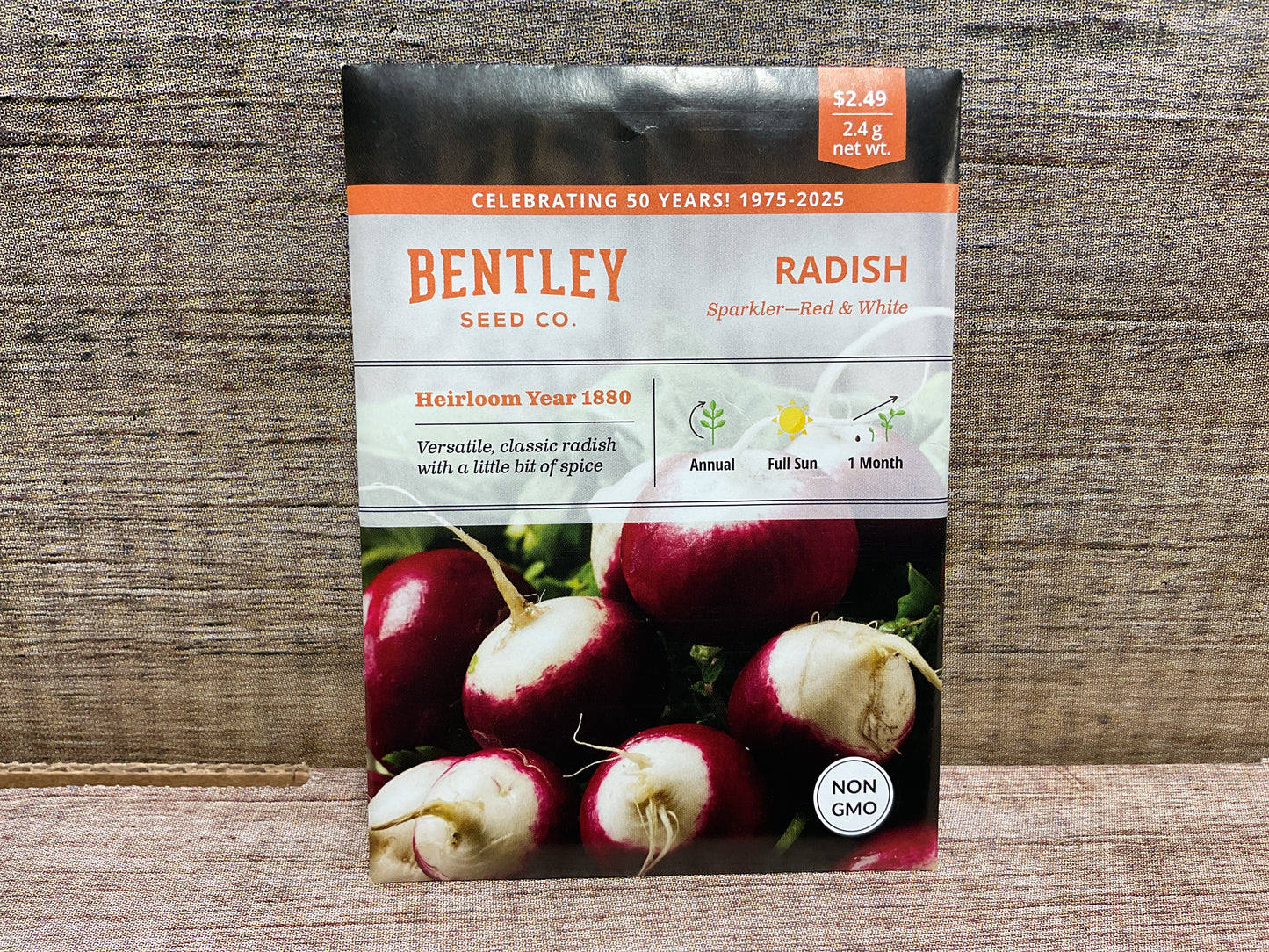 Bentley seed co. Radish sparkler-red &white
