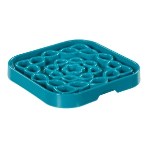 MESSY MUTTS DOG SQUARE SLOW FEEDER BLUE 8 CUP