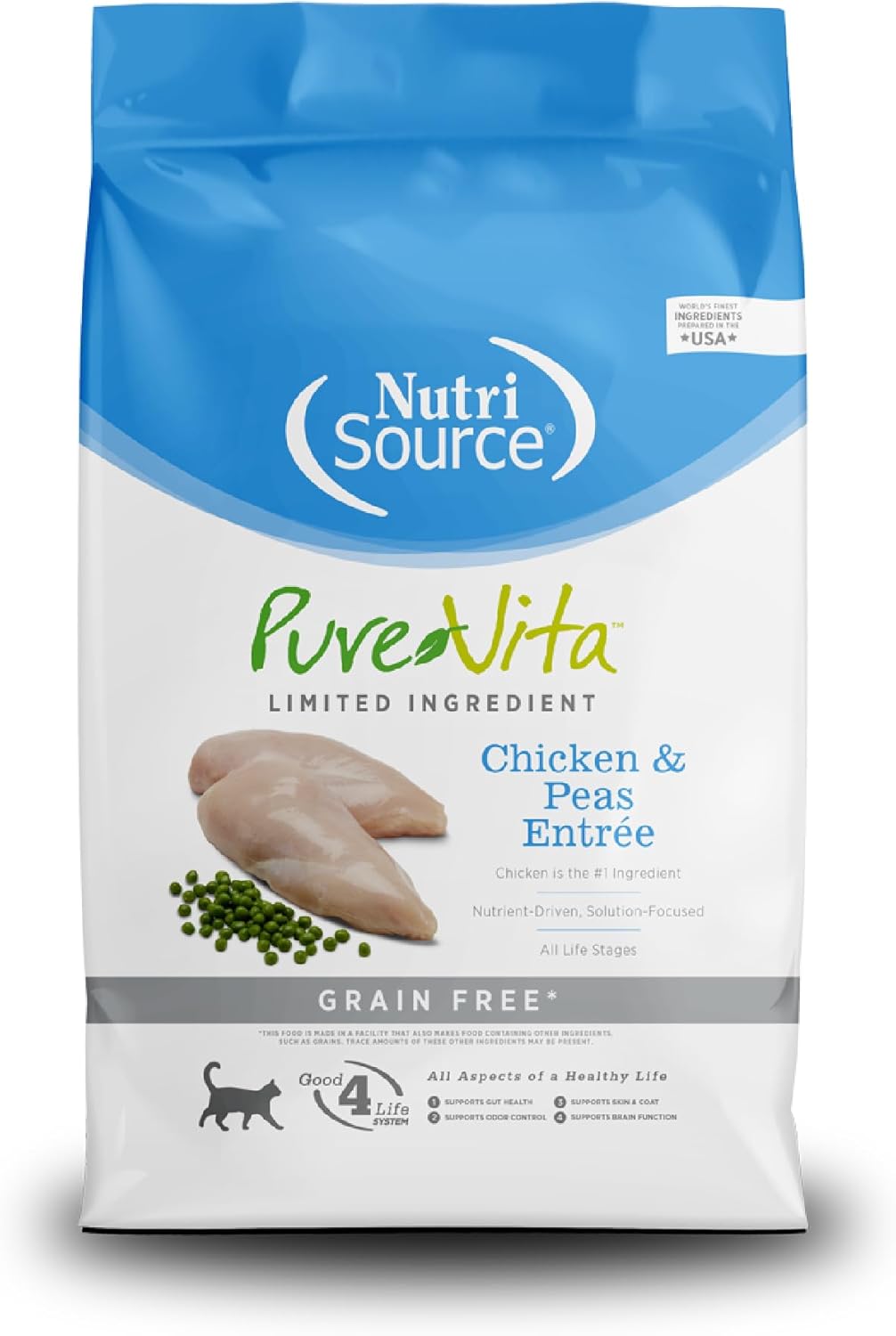 PURE VITA GRAIN FREE CHICKEN & PEAS CAT FOOD -12lb