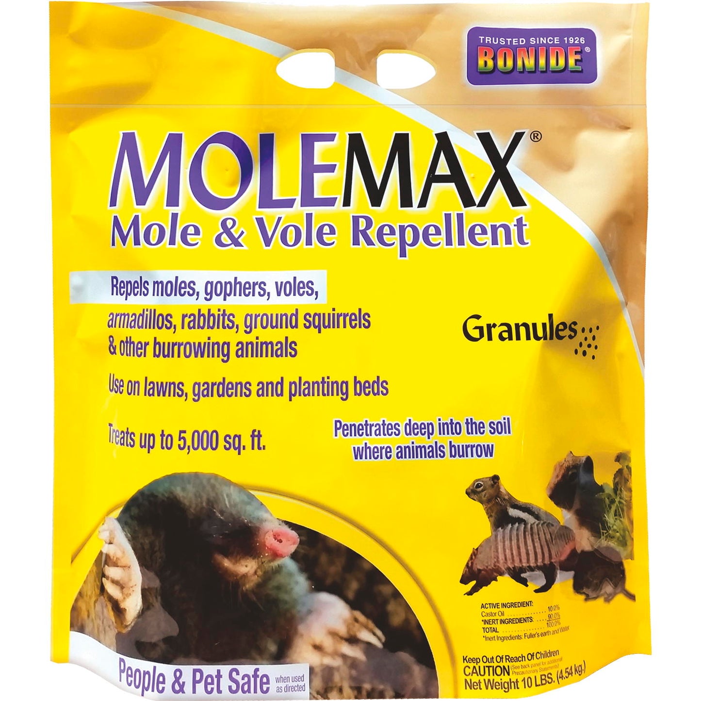 BONIDE MoleMax Mole & Vole Repellent - 10 lb