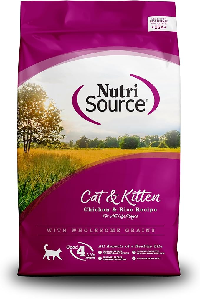 NUTRISOURCE CAT AND KITTEN CHICKEN AND RICE 12 lbs.