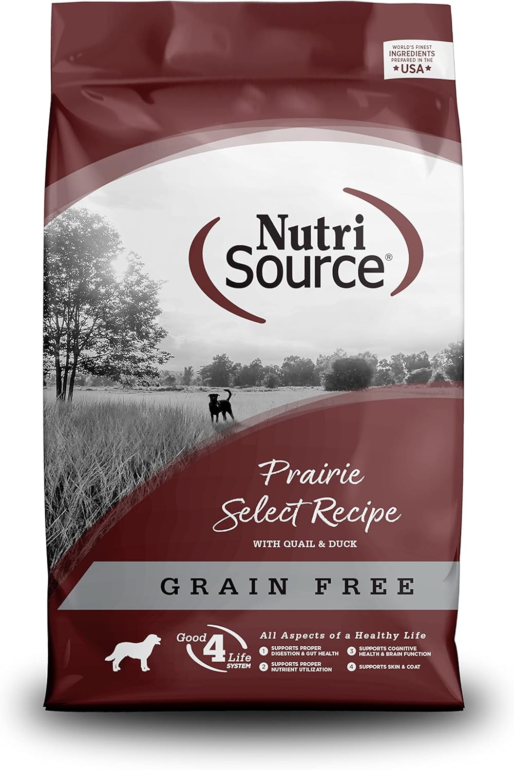 NUTRISOURCE GRAIN FREE PRAIRIE SELECT DOG FOOD (Quail & Duck) -26LB