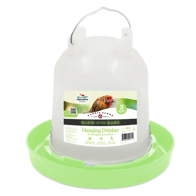 Hanging Poultry Drinker 5QT GITD Lime Green
