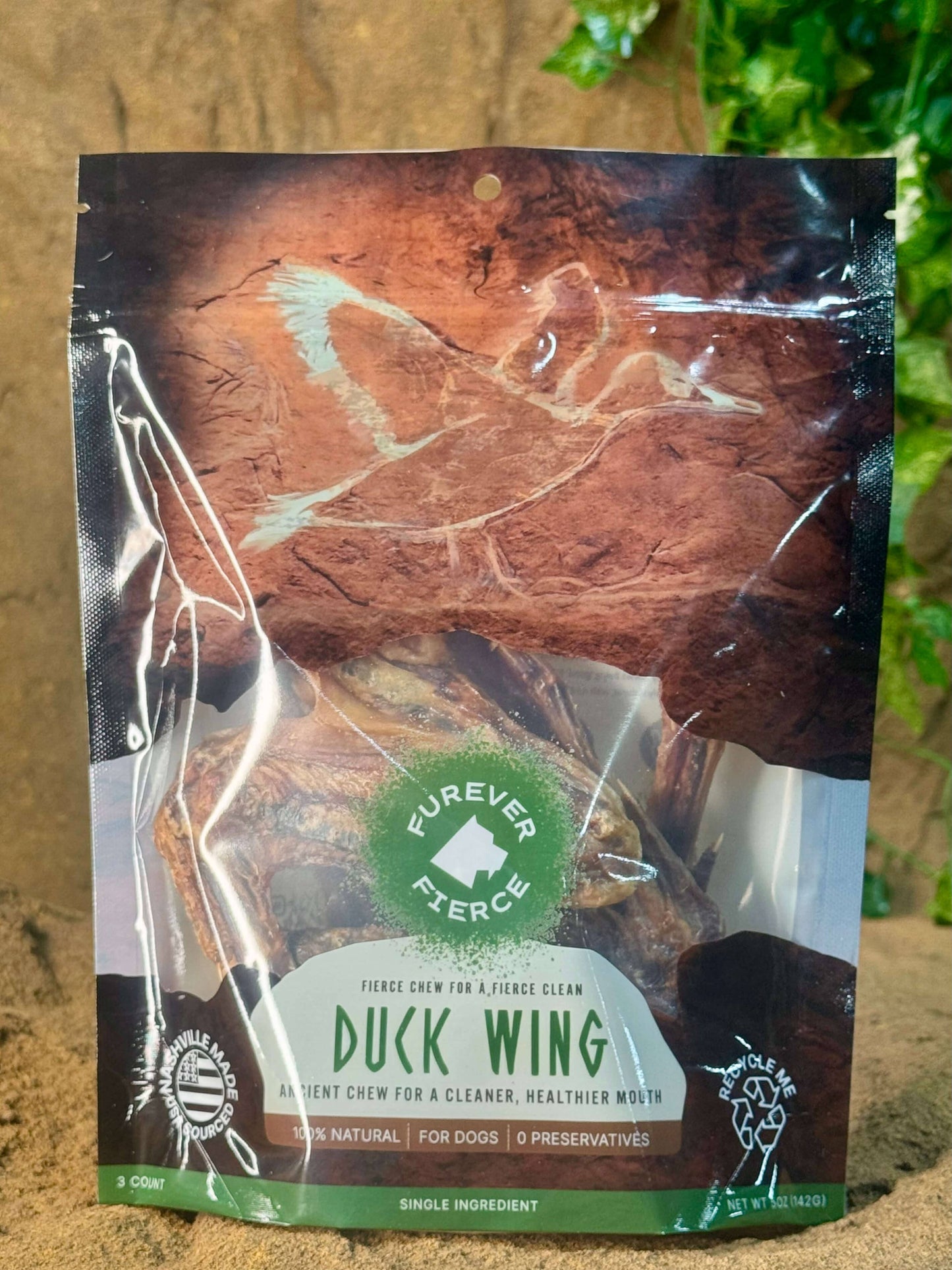 Duck Wing Bag of 3 Dog Chew - Natural Single Ingredient