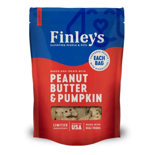 NutriSource Finley's Peanut Butter & Pumpkin Crunchy Biscuit Dog Treats (860001231267)