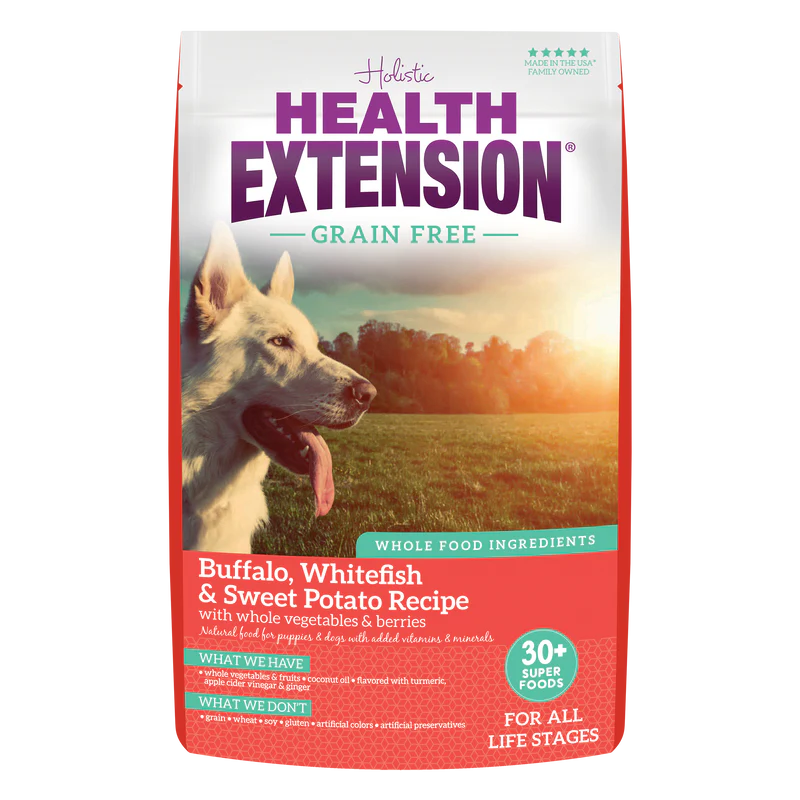 Health Extension - Grain Free - Buffalo & Whitefish Recipe with Whole Vegetables & Berries (1 lb)