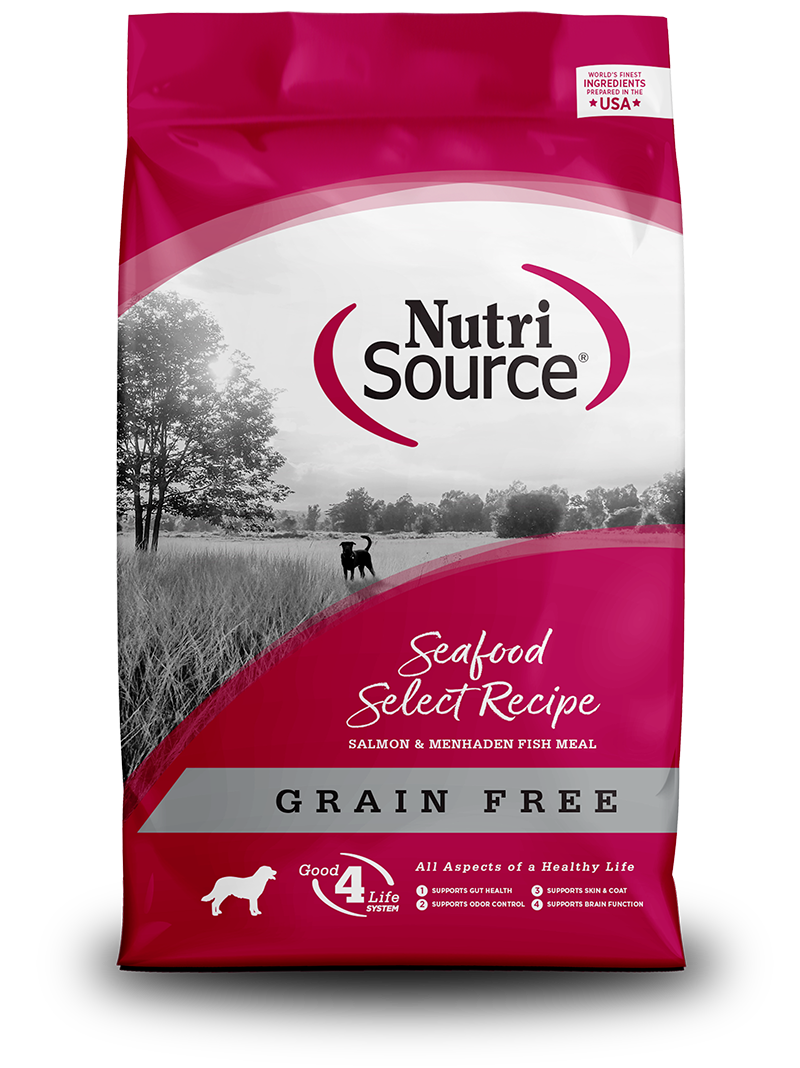 NUTRISOURCE GRAIN FREE SEAFOOD SELECT DOG FOOD -26lb