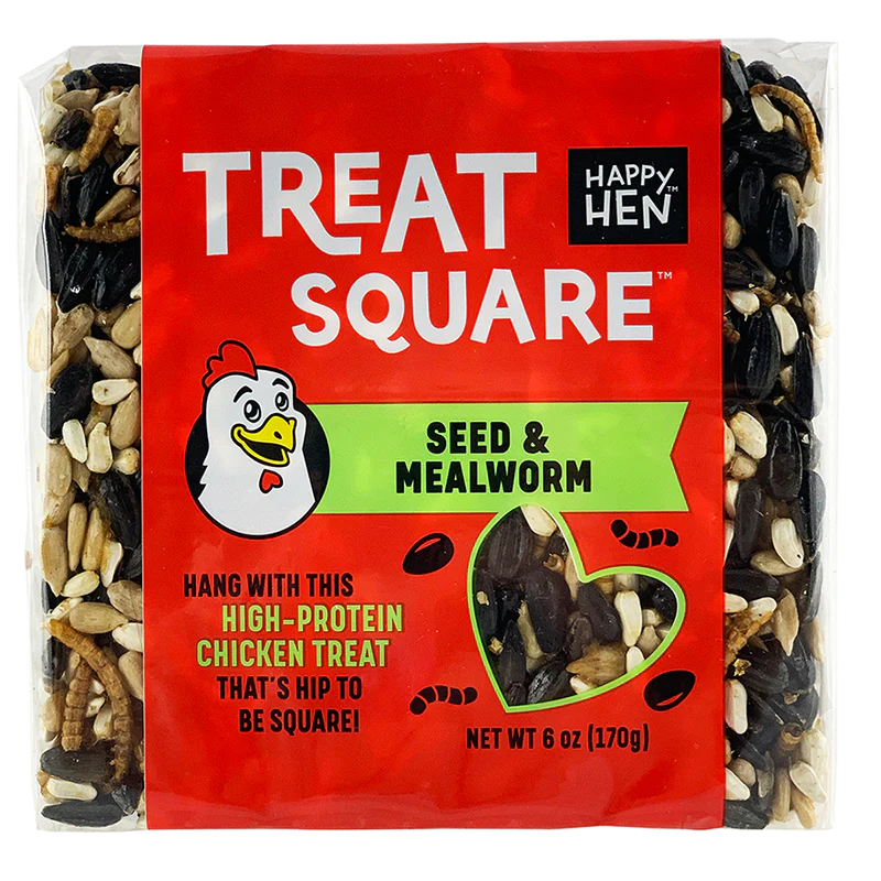 Happy Hen Treat Square Seed & Mealworm -6oz