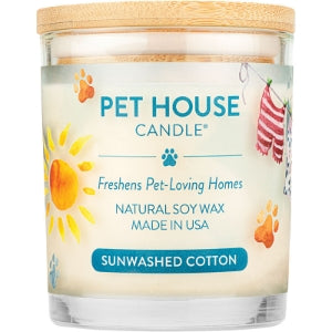 PET HOUSE CANDLE SUNWASHED COTTON