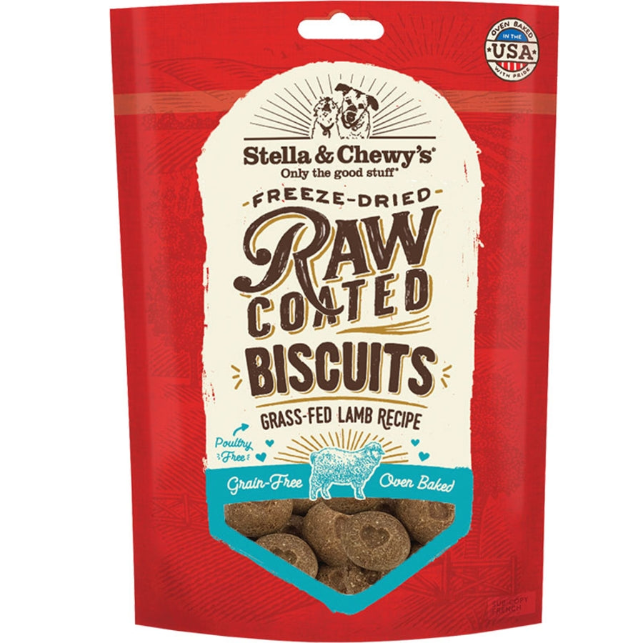 STELLA & CHEWY'S DOG RAW COATED BISCUITS LAMB 9OZ