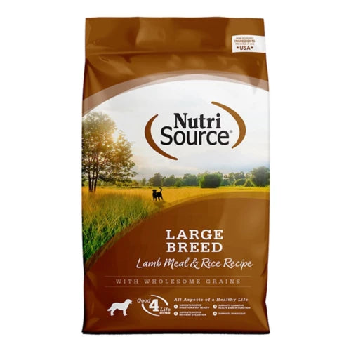 NUTRISOURCE LARGE BREED LAMB MEAL & RICE DOG FOOD-26lb