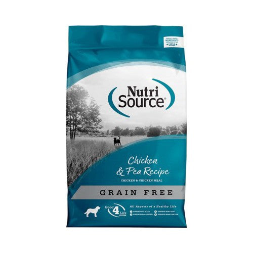 NutriSource GRAIN FREE CHICKEN & PEA DOG FOOD -26lb