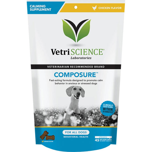 VETRISCIENCE DOG CALM CHEW CHICKEN 45 COUNT