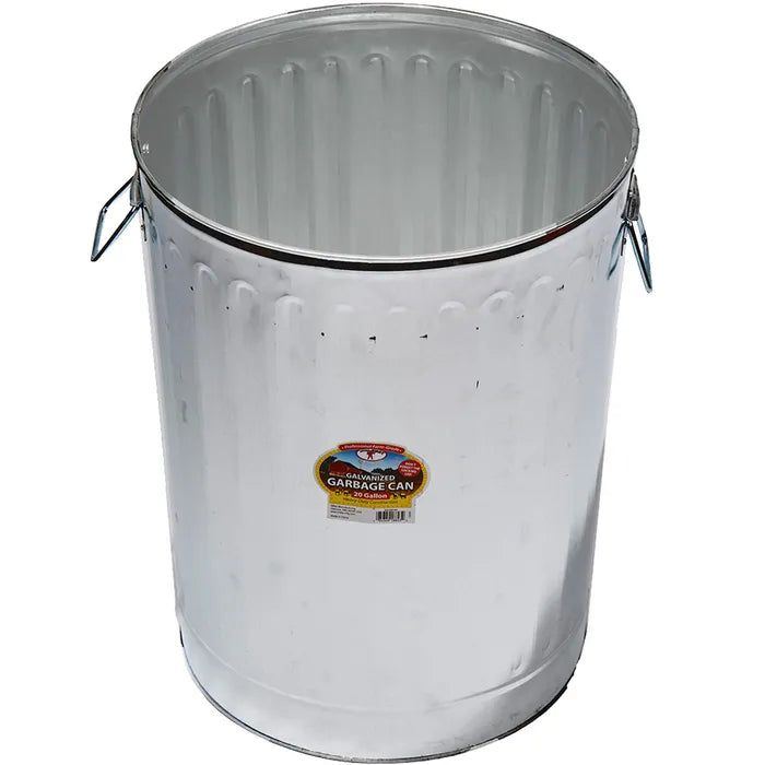 Garbage Can 20 Gallon Galv w/Lid Miller MFG GGC20