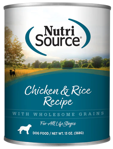 NutriSource - Chicken & Rice Recipe Wet Dog Food Can [13 oz]
