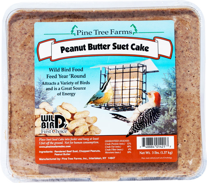 Pine Tree Peanut Butter Suet Cake- 3#