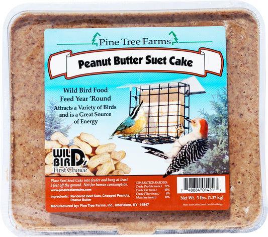 Pine Tree Peanut Butter Suet Cake- 3#