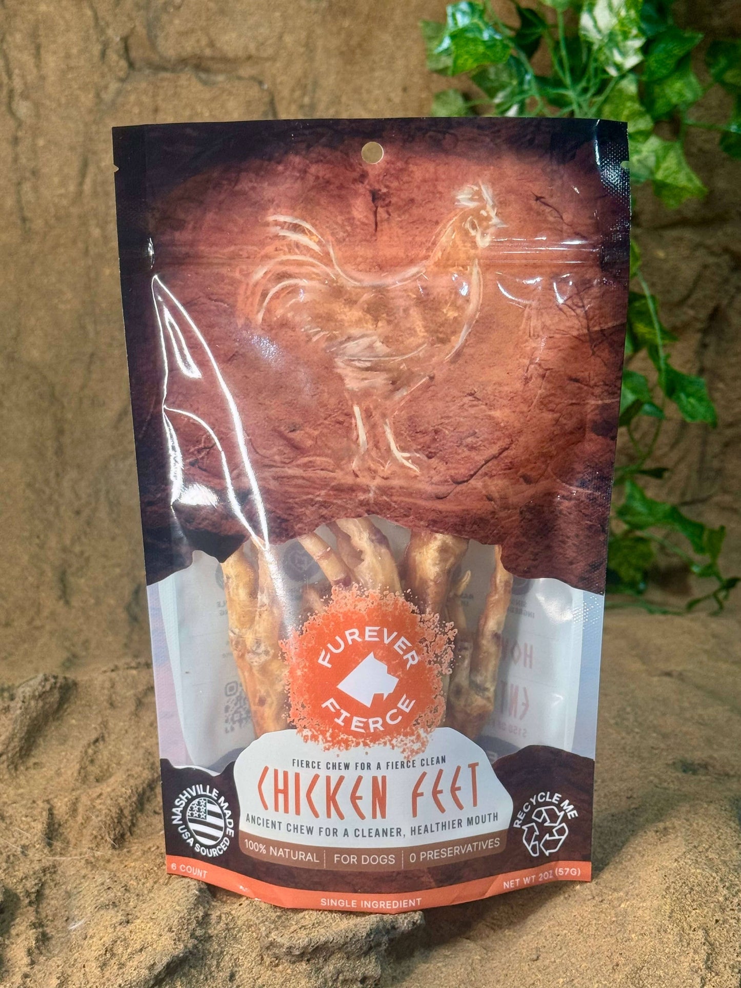 Chicken Feet Bag of 6 Dog Chews - Natural Single Ingredient