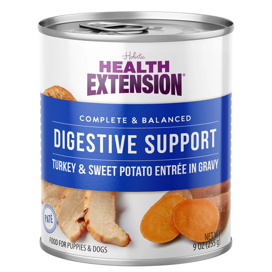 HEALTH EXTENSION DIGESTIVE SUPPORT, TURKEY & SWEET POTATO ENTRÉE IN GRAVY 9OZ