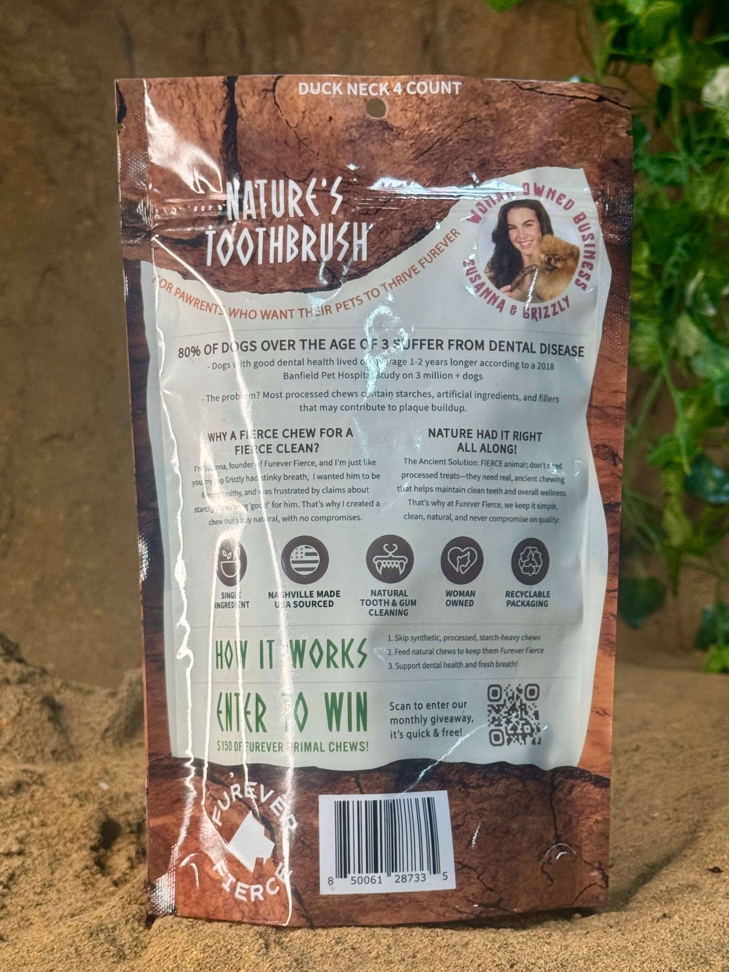 Duck Neck Bag of 4 Dog Chew - Natural Single Ingredient