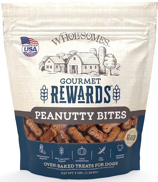 WHOLESOME DOG PEANUTTY BITES 3LB