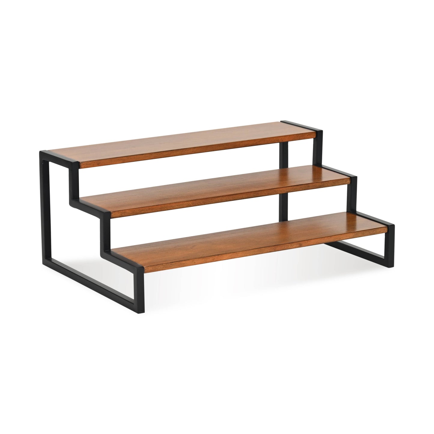 Brio Wood and Metal Tiered Table Shelf
