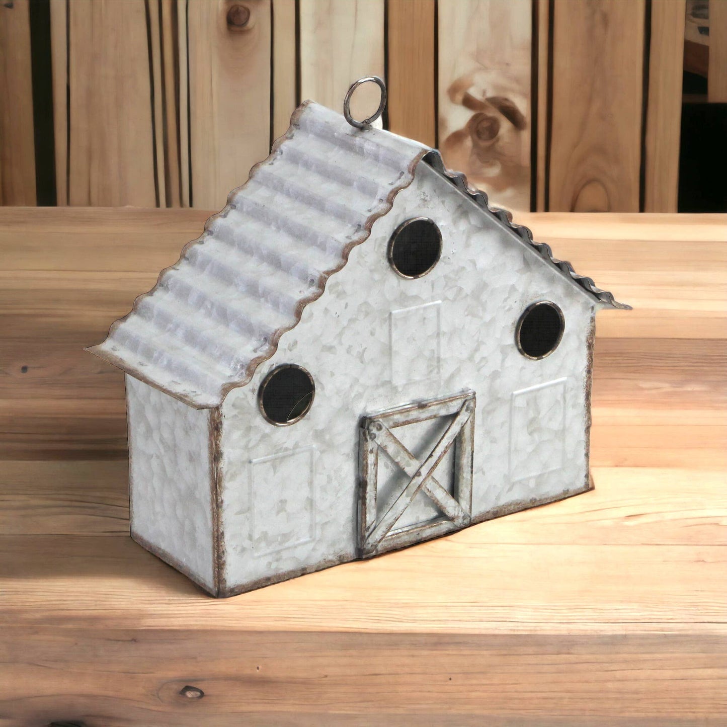Mina Metal Hanging Birdhouse Décor - Wide