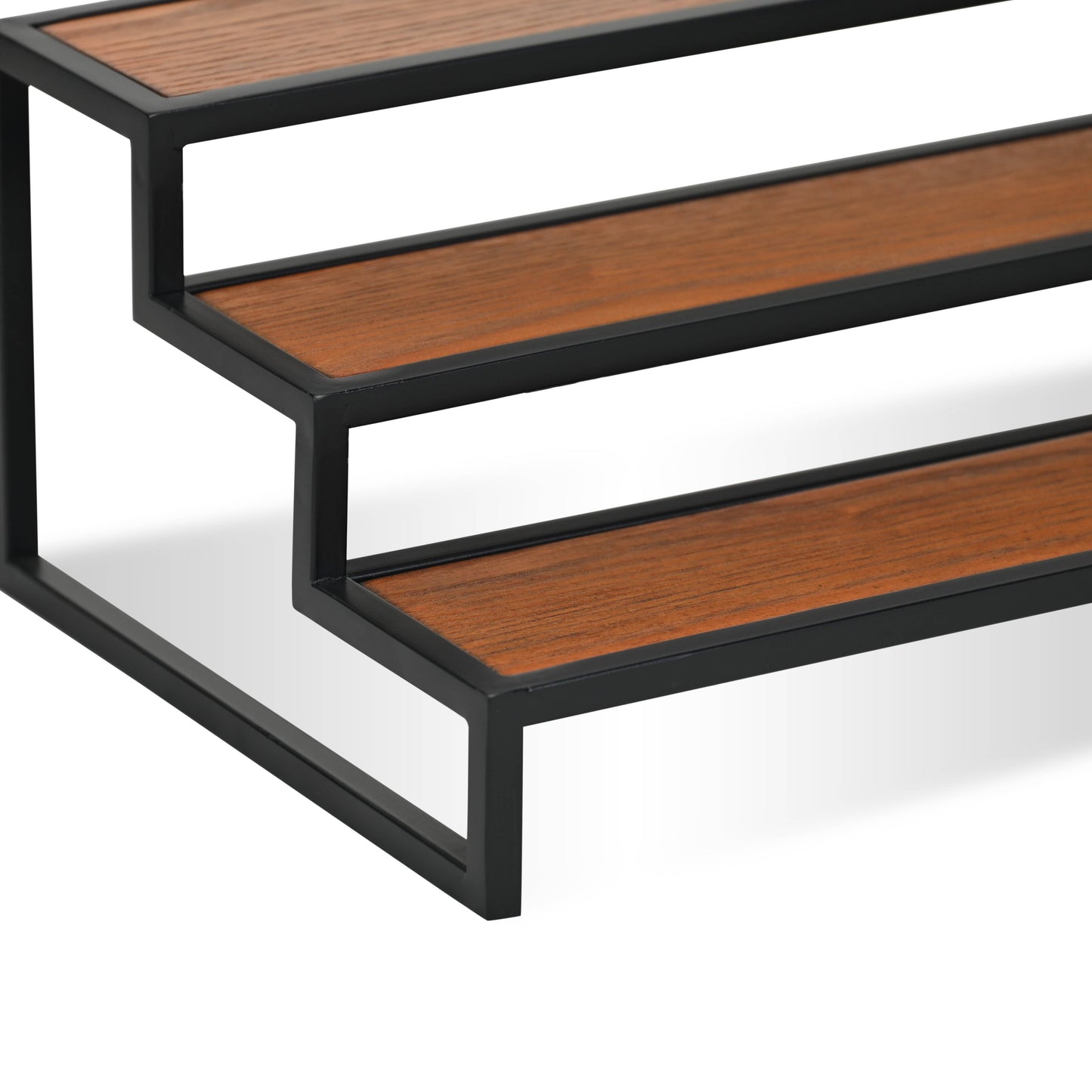 Brio Wood and Metal Tiered Table Shelf