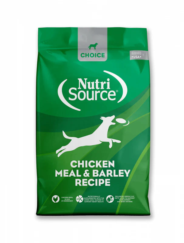 NUTRISOURCE CHOICE CHICKEN MEAL & BARLEY DOG FOOD