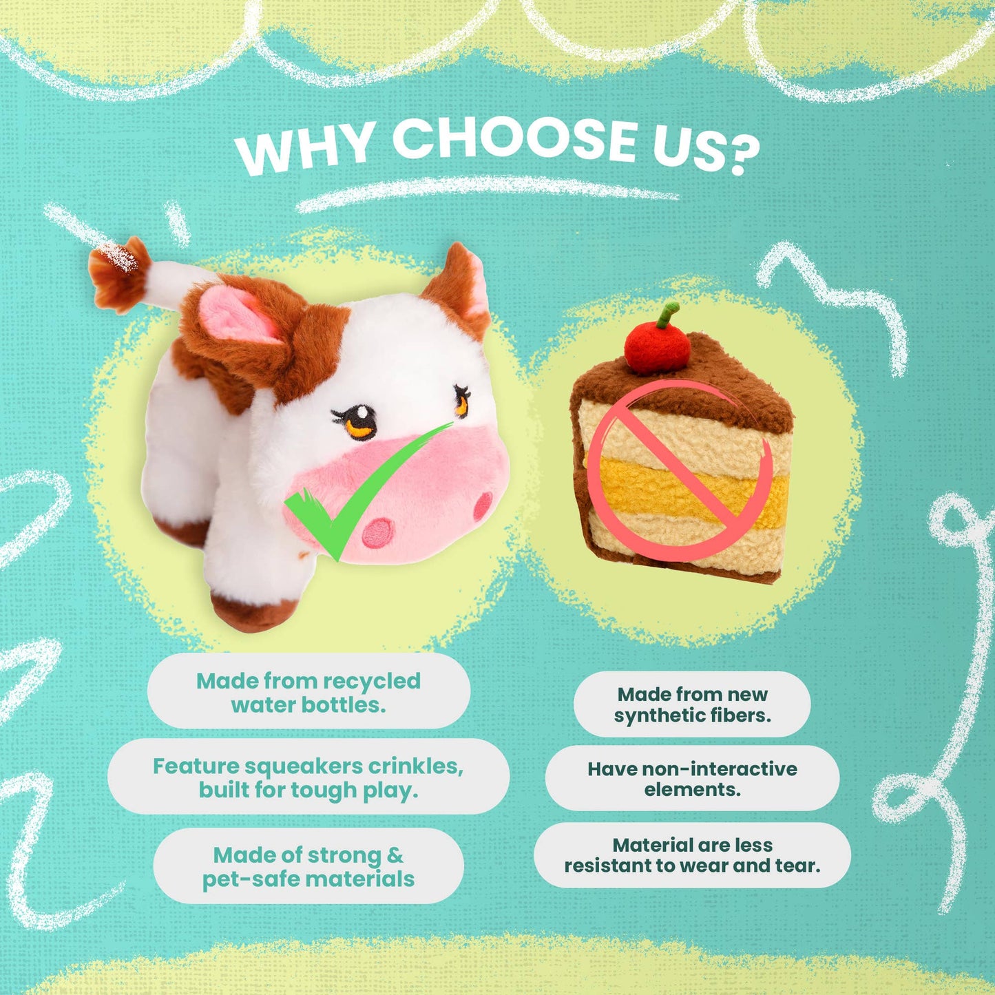 Caitlin the Cow Dog Toy