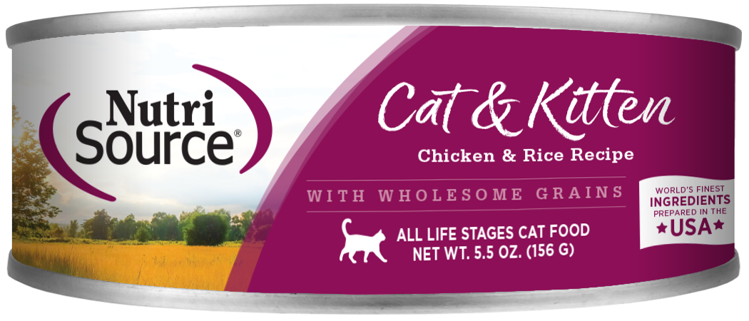 NutriSource - Cat & Kitten Can of Chicken & Rice Recipe [5.5 oz.]