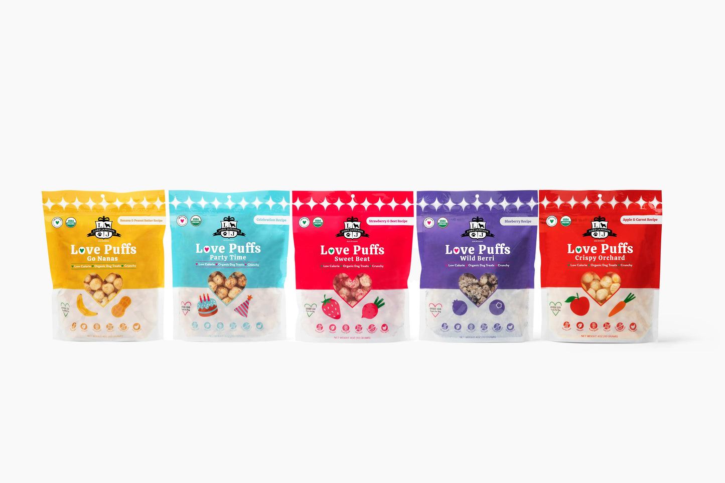 Lord Jameson Love Puffs Go Nanas Organic Crunchy Dog Treats