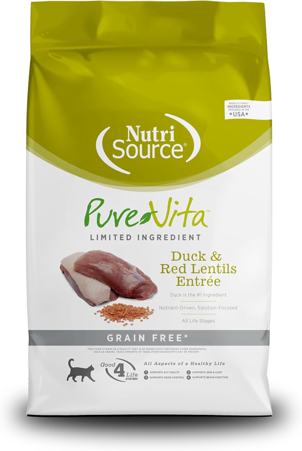 NutriSource PURE VITA GRAIN FREE DUCK & RED LENTILS CAT FOOD