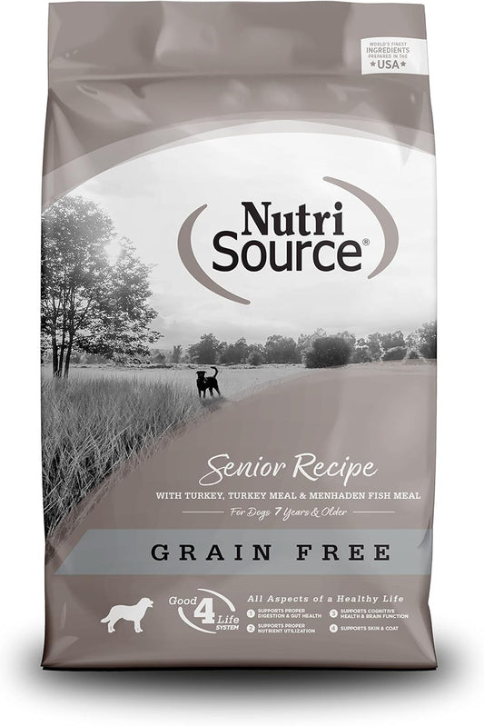 NutriSource GRAIN FREE SENIOR DOG FOOD -26lb