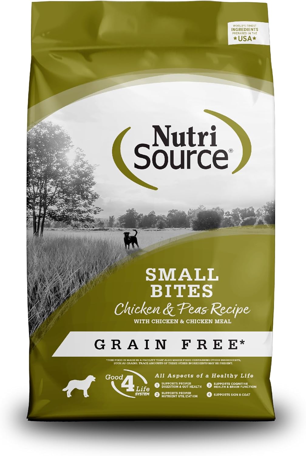 NUTRISOURCE GRAIN FREE CHICKEN SMALL BITES DOG FOOD -12lb