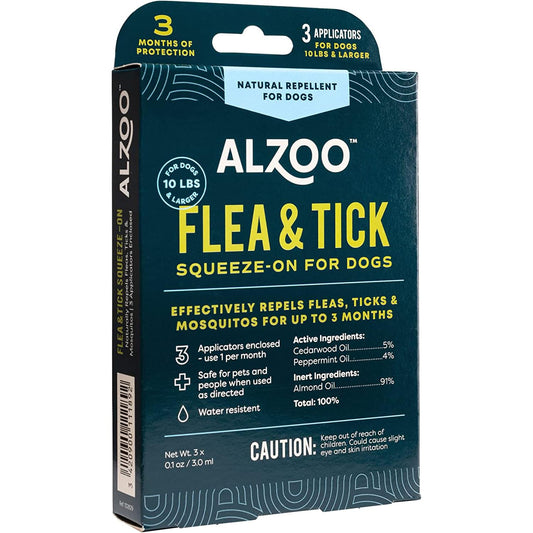 ALZOO  Plant-Based Flea & Tick Squeeze-On Dog