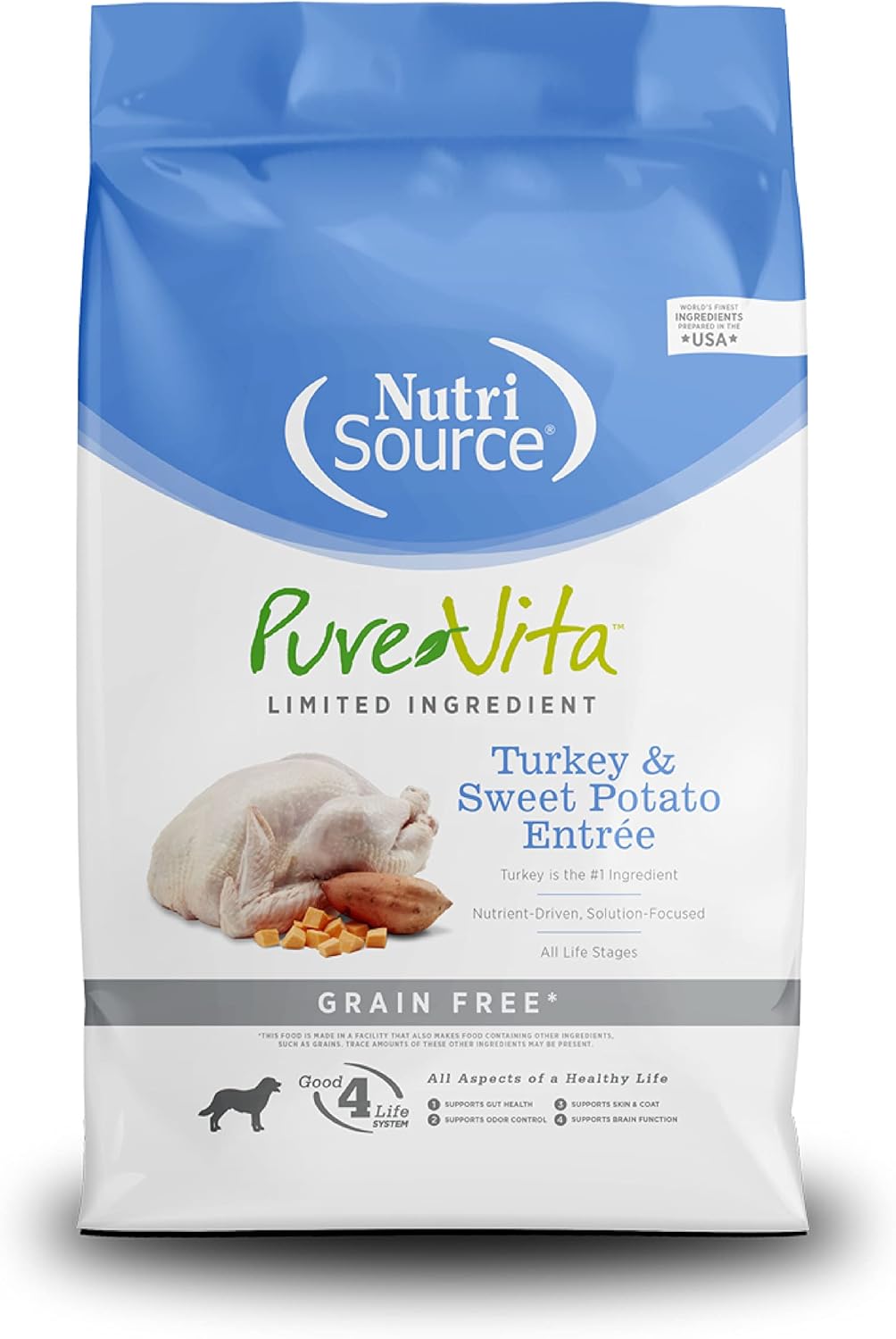 Pure Vita GRAIN FREE TURKEY & SWEET POTATO DOG FOOD-25lb