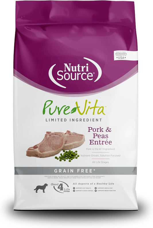 NUTRISOURCE PURE VITA GRAIN FREE PORK & PEAS DOG FOOD
