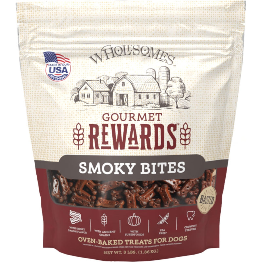 WHOLESOME DOG SMOKY BITES 3LB