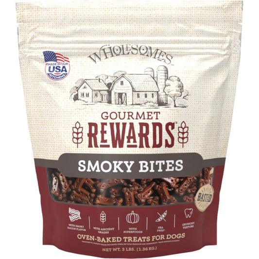 WHOLESOME DOG SMOKY BITES 3LB