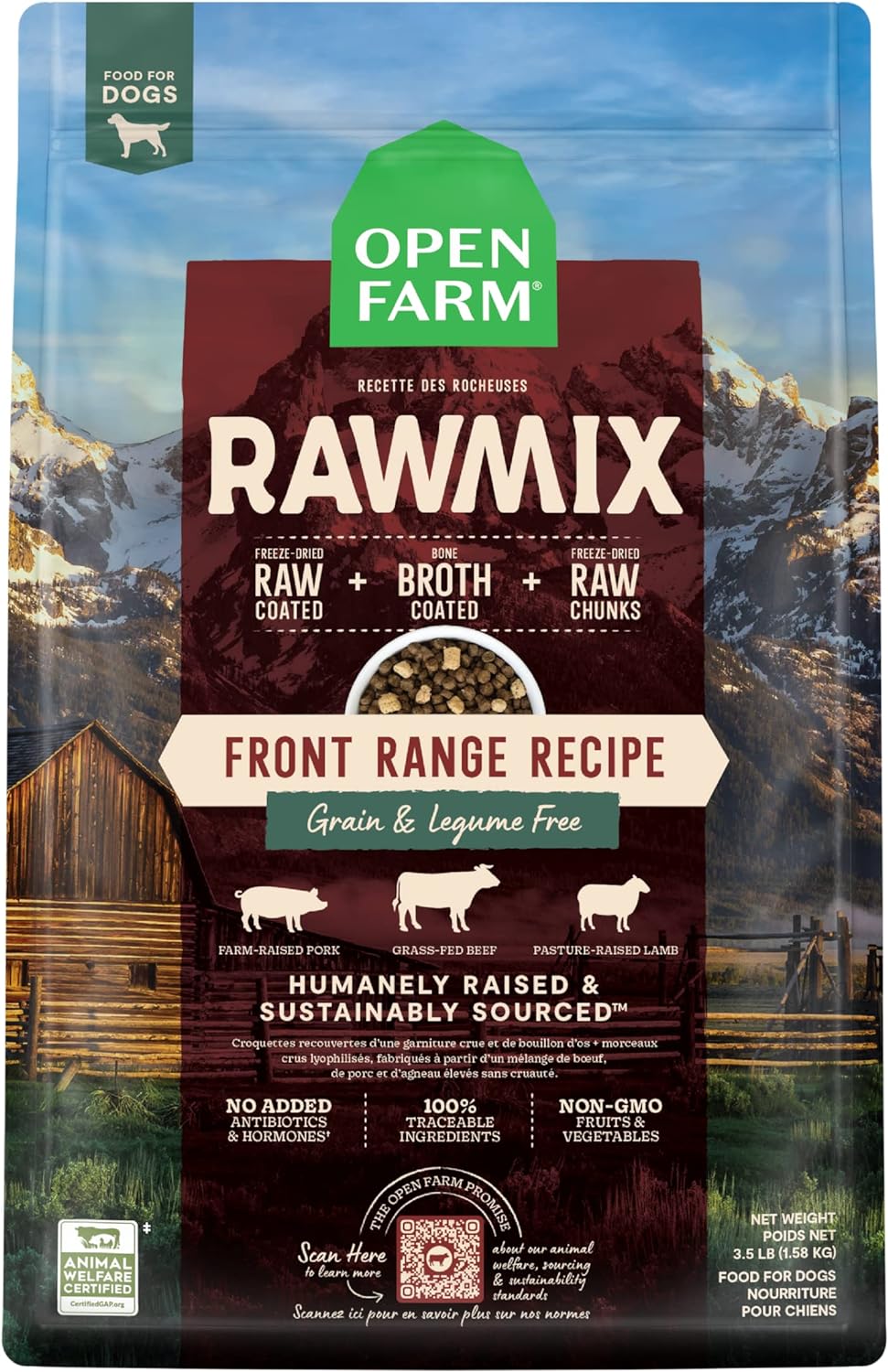 Open Farm RawMix Grain-Free Front Range Recipe for Dogs 3.5 lb