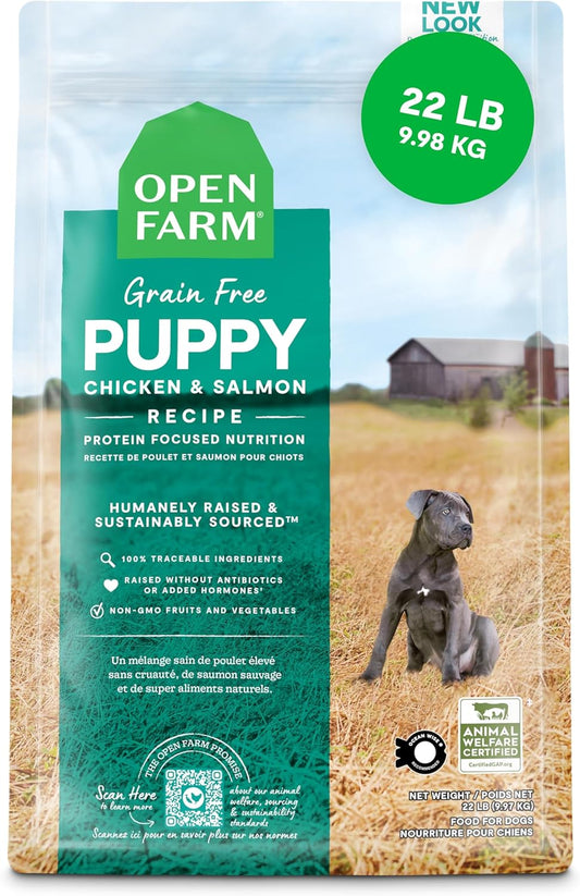 Open Farm Grain-Free Dry Puppy Food Chicken &amp; Salmon Puppy Recipe, 22lb Bag