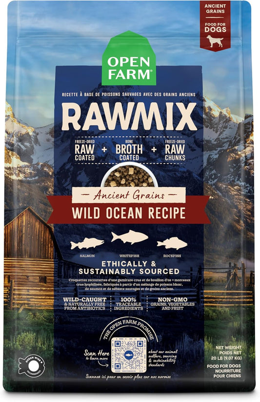 Open Farm RawMix Ancient Grains Wild-Ocean Recipe for Dogs - 20lb